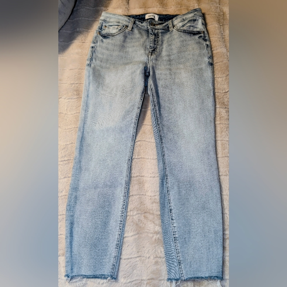 Pistola Light Blue Cropped Skinny Jeans